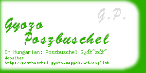 gyozo poszbuschel business card